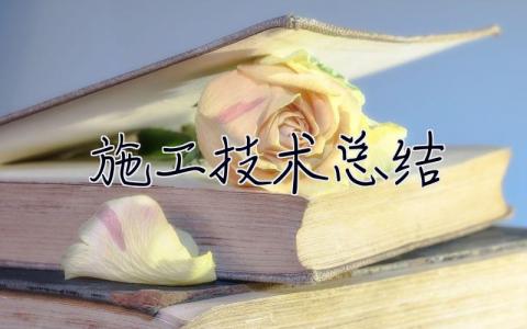 施工技术总结 施工技术总结范文