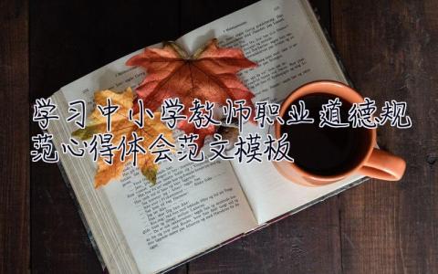 学习中小学教师职业道德规范心得体会范文模板