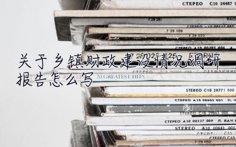 关于乡镇财政建设情况调研报告怎么写 关于乡镇财政建设情况调研报告