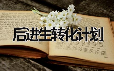 后进生转化计划 九年级后进生转化计划 (20篇）