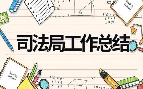 司法局工作总结 司法局工作总结报告 (17篇）