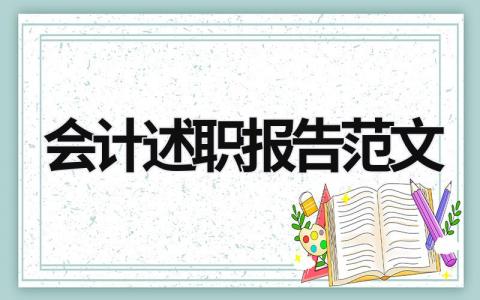 会计述职报告范文 会计述职报告怎么写个人 (18篇）