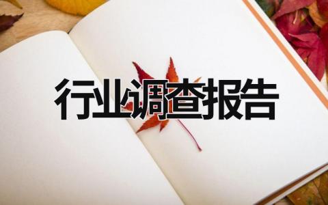 行业调查报告 益普索行业调查报告 (18篇）