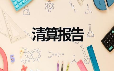 清算报告 清算报告和清算审计报告的区别 (9篇）