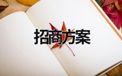 招商方案 招商方案策划文案范文 (15篇）