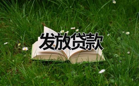 发放贷款 发放贷款置换方式是什么 (6篇）