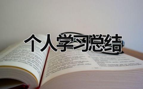 个人学习总结 个人学期总结100字 (15篇）