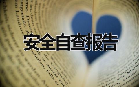 安全自查报告 安全自查报告范文 (15篇）