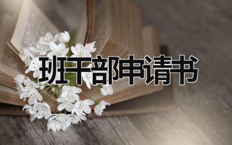 班干部申请书 班干部申请书200字 (16篇）