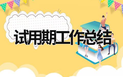 试用期工作总结 试用期工作总结300字 (21篇）