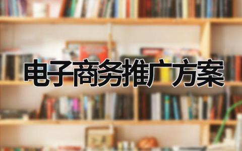 电子商务推广方案 电子商务推广方案怎么写 (11篇）