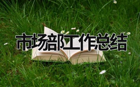 市场部工作总结 市场部工作总结2023最新完整版 (20篇）