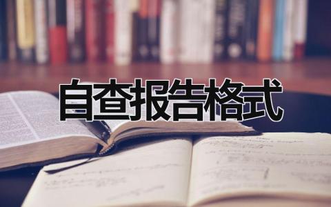 自查报告格式 自查报告格式 (18篇）