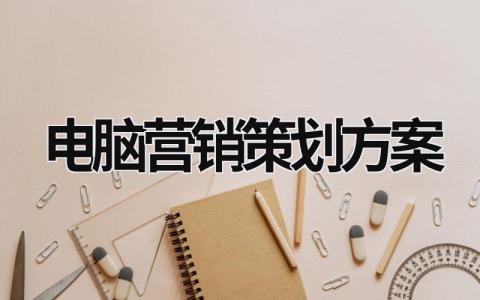 电脑营销策划方案 电脑营销策划方案500字 (19篇）