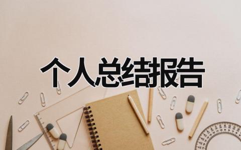 个人总结报告 矫正个人总结报告 (17篇）