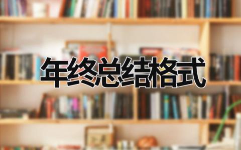 年终总结格式 年终总结格式字体 (12篇）