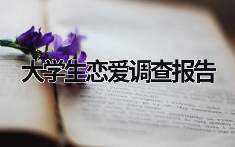 大学生恋爱调查报告 大学生恋爱调查报告心得体会 (15篇）