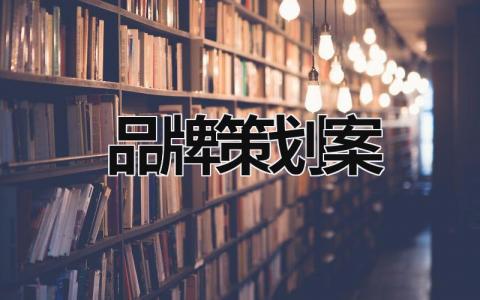 品牌策划案  (15篇）