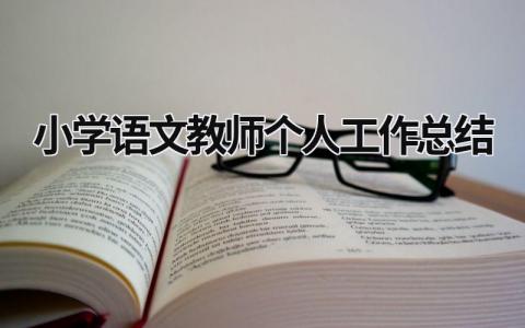 小学语文教师个人工作总结  (17篇）