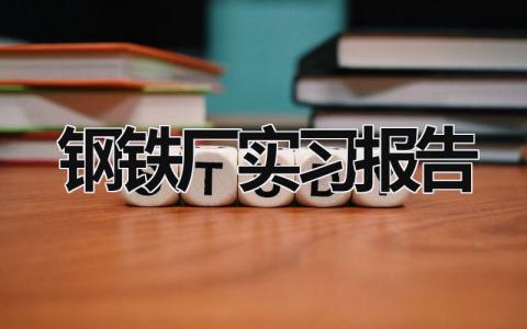 钢铁厂实习报告 钢铁厂实践报告2000字 (15篇）