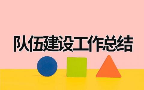 队伍建设工作总结 公司队伍建设工作总结 (15篇）