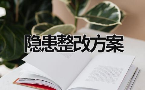 隐患整改方案 隐患整改方案 (19篇）