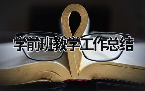 学前班教学工作总结 学前班教学工作计划总结 (20篇）