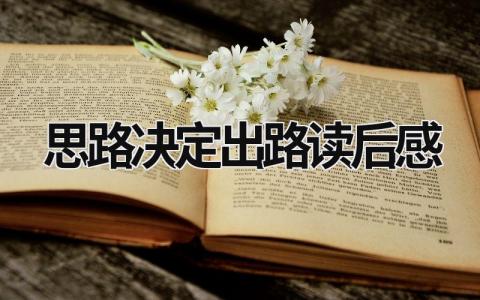 思路决定出路读后感 思路决定出路读后感与心得2000字 (17篇）