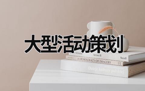 大型活动策划 组织学校大型活动策划 (16篇）