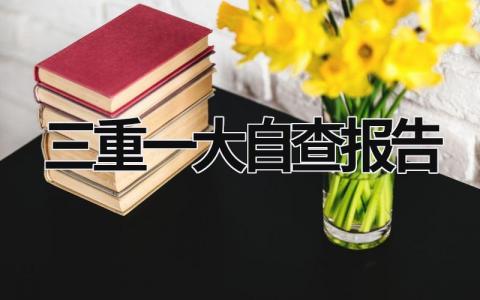 三重一大自查报告 三重一大自查报告及整改措施 (15篇）