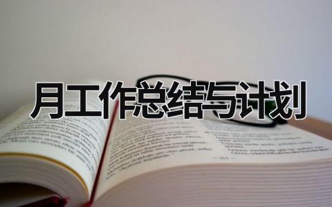 月工作总结与计划 月工作总结计划范文简短 (19篇）