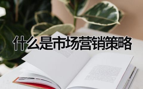 什么是市场营销策略  (14篇）