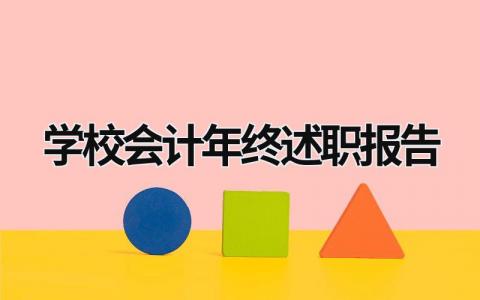 学校会计年终述职报告 学校会计年终述职报告范文 (21篇）