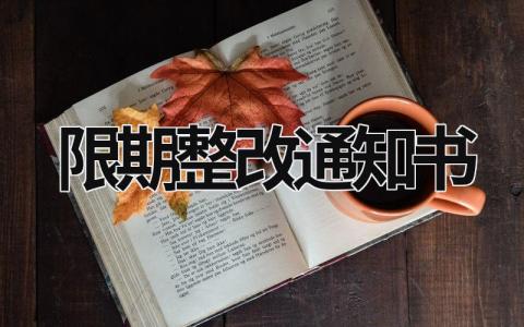 限期整改通知书 限期整改通知书模板 (5篇）