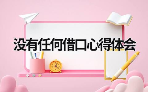 没有任何借口心得体会  (7篇）