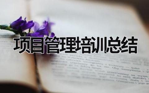 项目管理培训总结 项目管理培训总结与反思 (18篇）