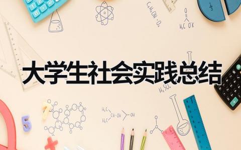 大学生社会实践总结 大学生社会实践总结1500字 (20篇）