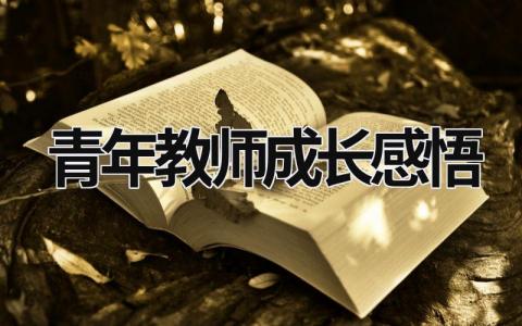 青年教师成长感悟 青年教师成长感悟 (15篇）