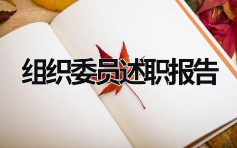 组织委员述职报告 大学组织委员述职报告 (14篇）