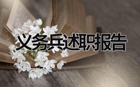 义务兵述职报告 义务兵述职报告2023 (13篇）