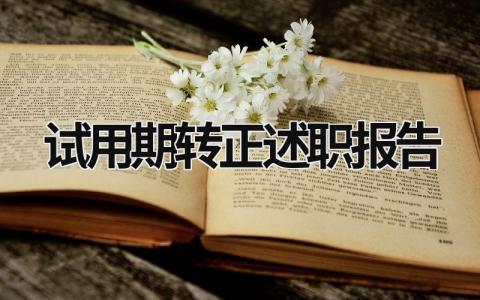 试用期转正述职报告 试用期转正述职报告怎么写 (20篇）