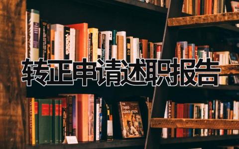 转正申请述职报告  (19篇）