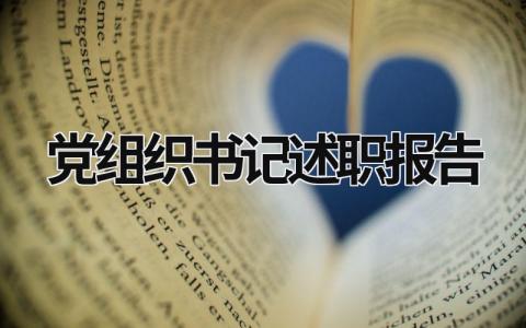 党组织书记述职报告 党组织书记述职报告2023最新完整版 (16篇）