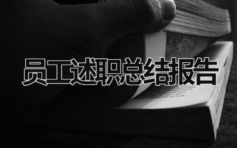 员工述职总结报告 员工述职总结报告300字左右 (16篇）