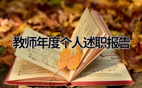 教师年度个人述职报告 教师年度个人述职报告优秀范文 (19篇）