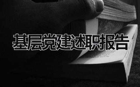 基层党建述职报告 基层党建述职报告2023年最新 (14篇）