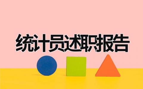 统计员述职报告 统计员述职报告如何写 (17篇）