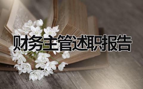 财务主管述职报告 财务主管述职报告2023最新完整版 (16篇）