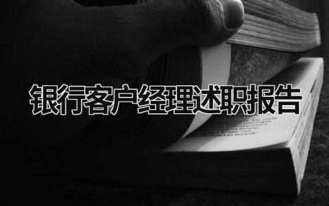 银行客户经理述职报告 银行客户经理述职报告 (14篇）