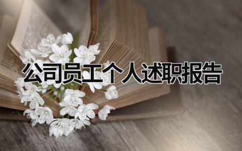 公司员工个人述职报告 公司员工个人述职报告2023最新完整版 (16篇）